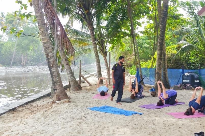 beach yoga
